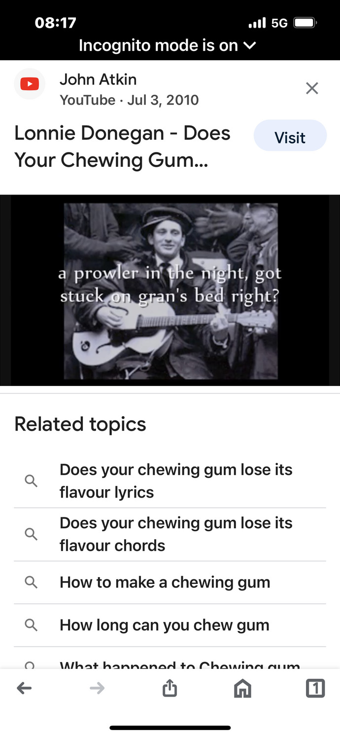 Does your chewing gum lose its flavor on the bedpost overnight