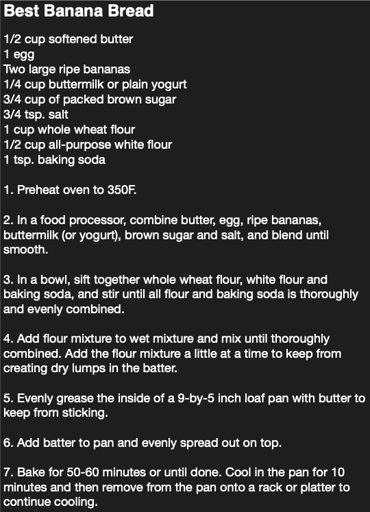 Do you like banana bread?