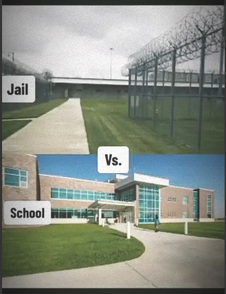 Why do schools resemble prison so much?