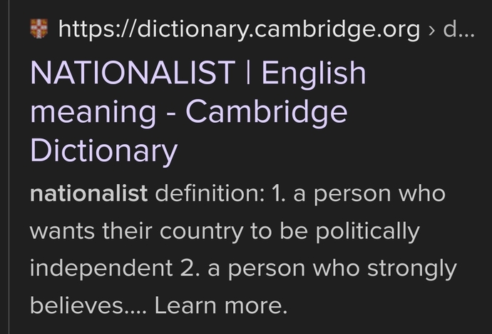 Do you have nationalist feelings?