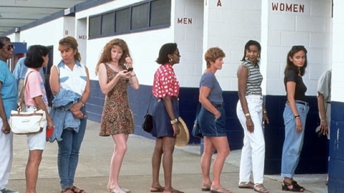 Is it about time that we have COED Restrooms so the guys finally get a taste of long lines?