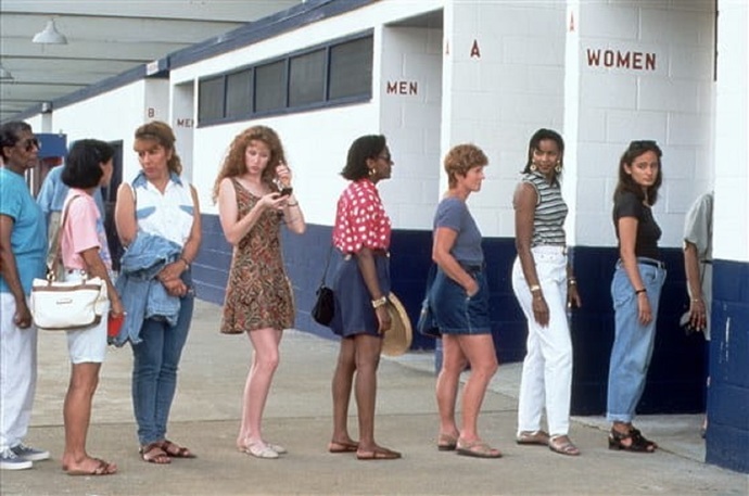 Why are there long LINES at WOMEN RESTROOMs?