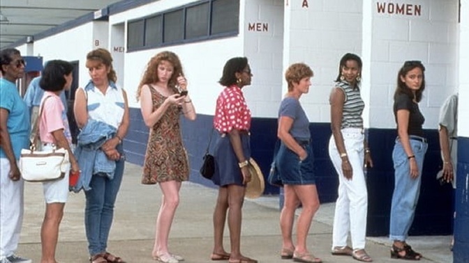 Why are there long LINES at WOMEN RESTROOMs?