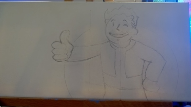 I sketched this out for my next painting for my friends x-mas gift. What do you think so far?