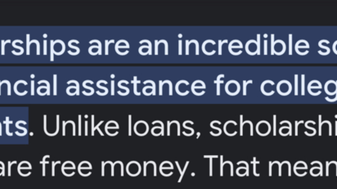 Are scholarships good for studies?