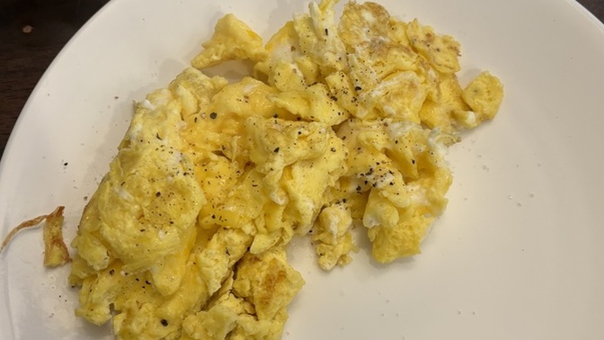 Do my scrambled eggs look good?