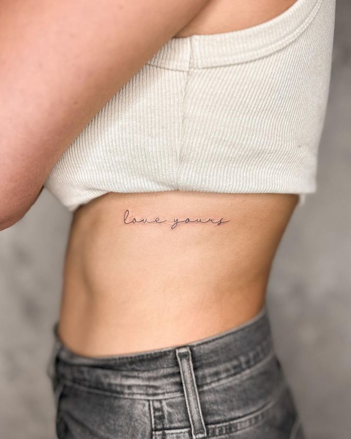 Do you have a side rib tattoo or not?