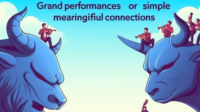 Which is more meaningful to you… grand performances or simple connections?