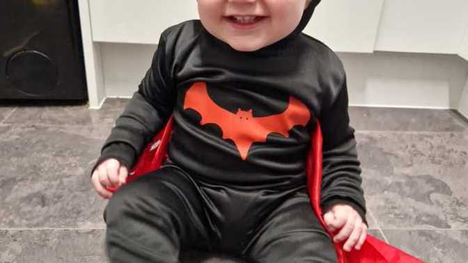 Girls, Please can everyone say happy Halloween to my son it's his first Halloween?