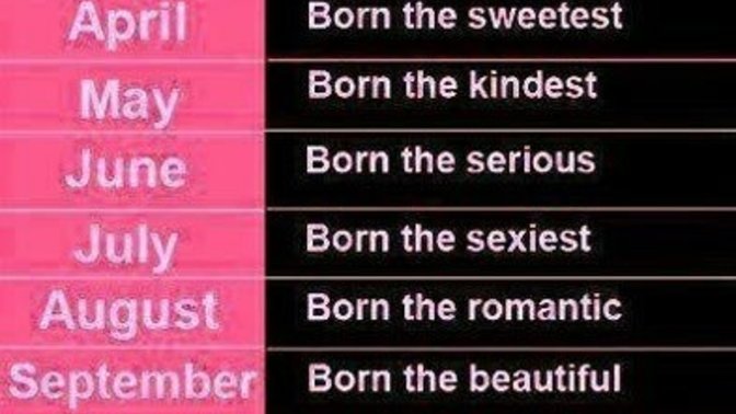 What’s your birth month?