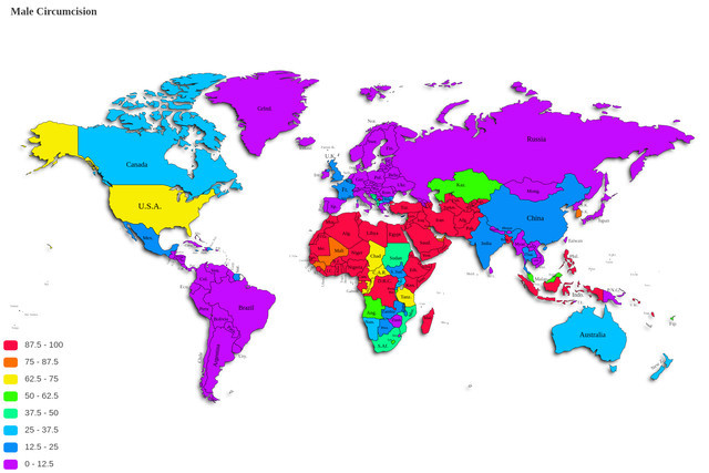 Are Americans the only demographic of people in the world (outside of Jews and Muslims) who make it a big deal of men being uncircumcised?