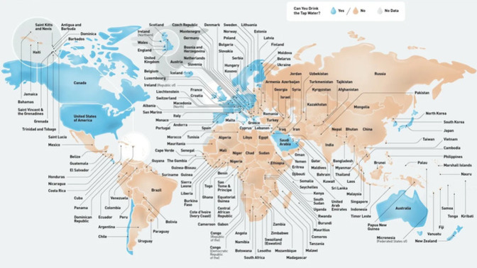 Where can you DRINK the TAP WATER?