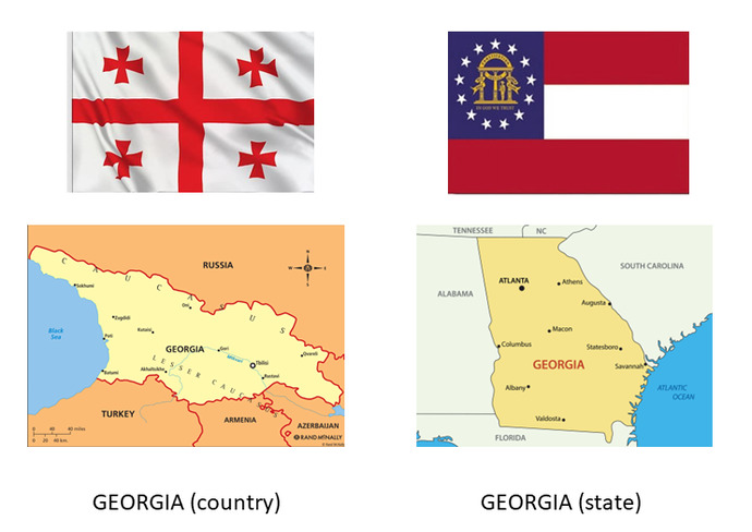 Which place do you first think of when you see the word GEORGIA?