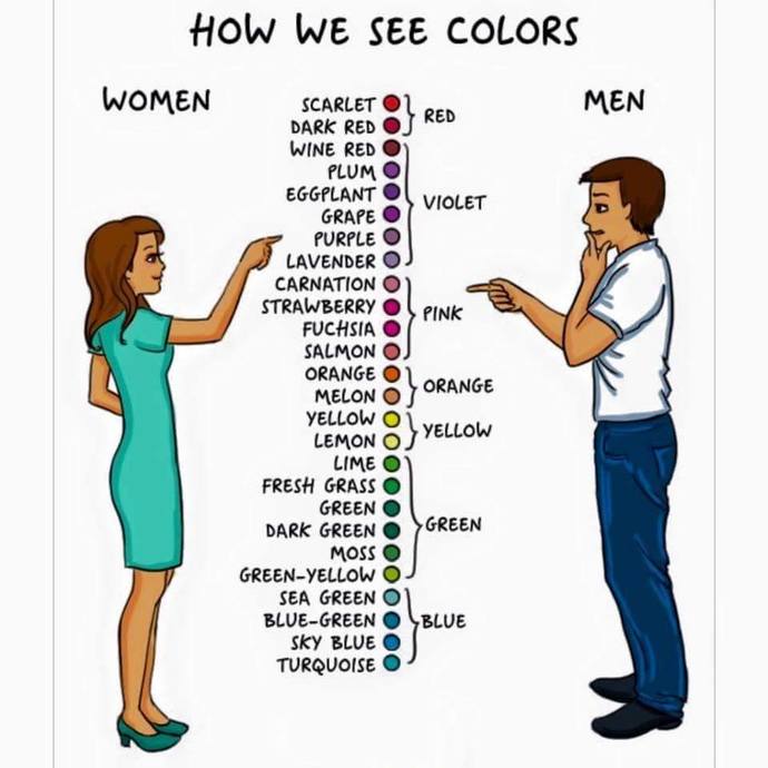 Whats something the opposite sex can see, that you can not? Whats something you can see but the opposite sex does not?