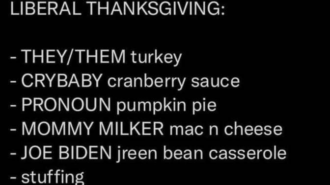 What way will Liberals attack Thanksgiving this year #WarOnThanksGiving?