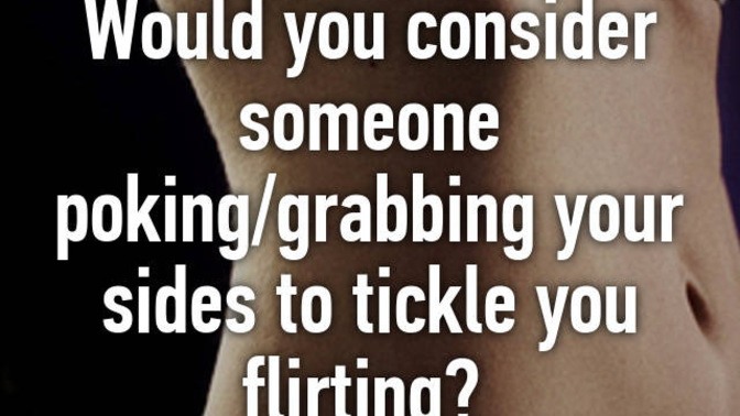 Girls, Is your side ticklish?