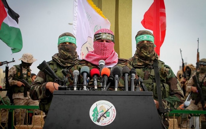 What does it say about Hamas that they hide behind masks?