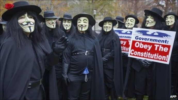 What does it say about Hamas that they hide behind masks?