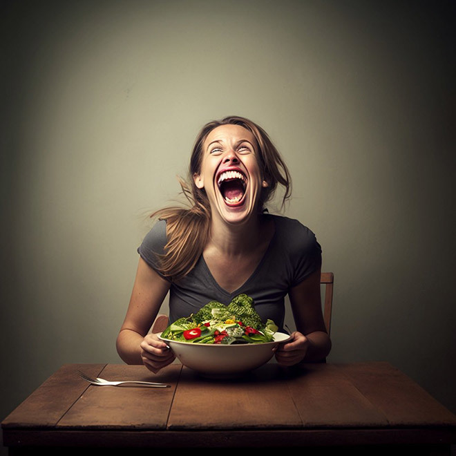 What would you do if a woman asked you to eat her salad?