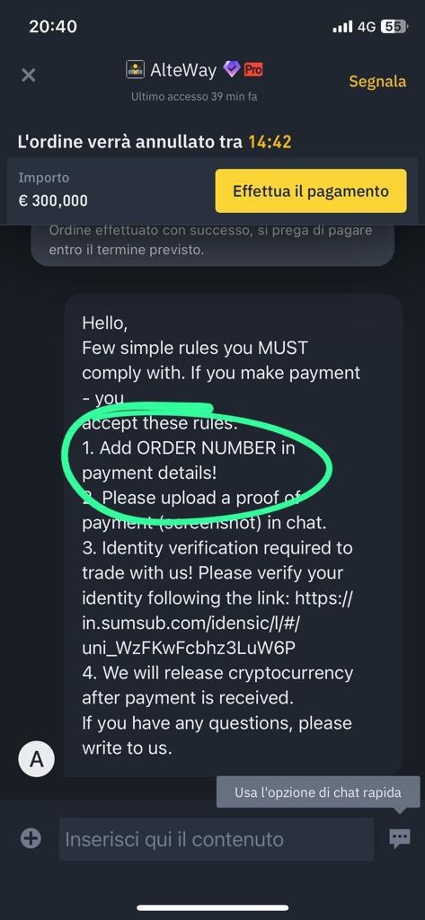 What is order number in binance app?
