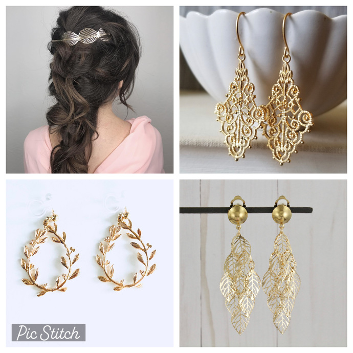 Planned hairstyle and earring options
