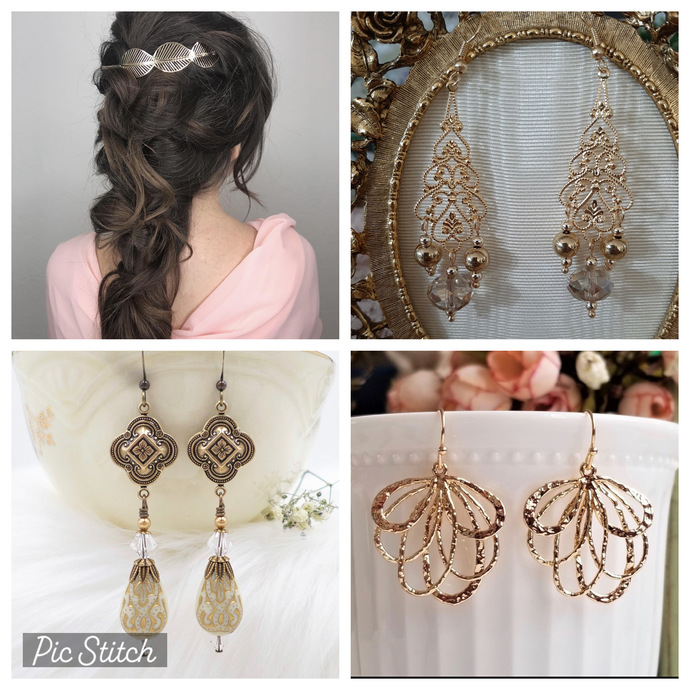 Planned hairstyle and earring options