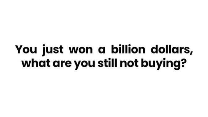 What are you still not buying?