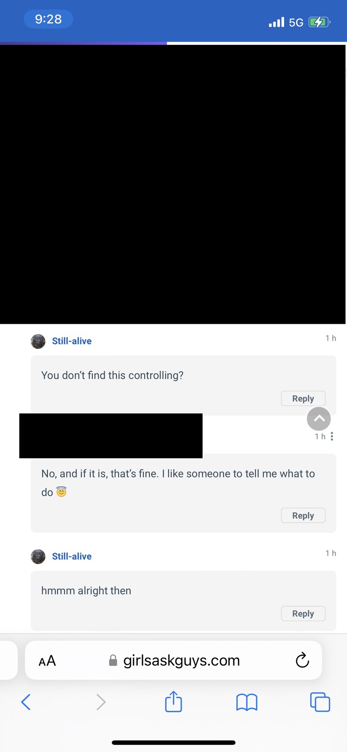 Girls, how many of you like a guy to tell you what to do?