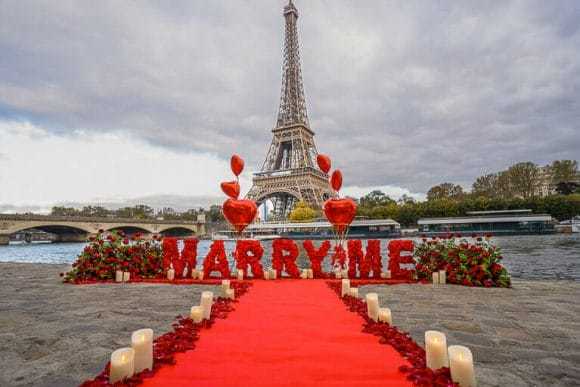 Ladies, What do you think of this marriage proposal to happen in Paris, France on top of the Eiffel Tower?
