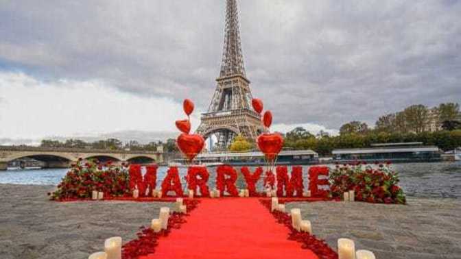 Ladies, What do you think of this marriage proposal to happen in Paris, France on top of the Eiffel Tower?