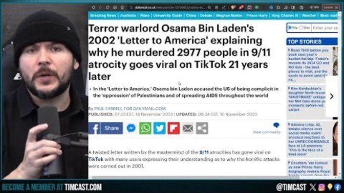 Leftists praise Osama Bin Laden’s Letter to America on TikTok. Do you think Osama Bin Laden was right?