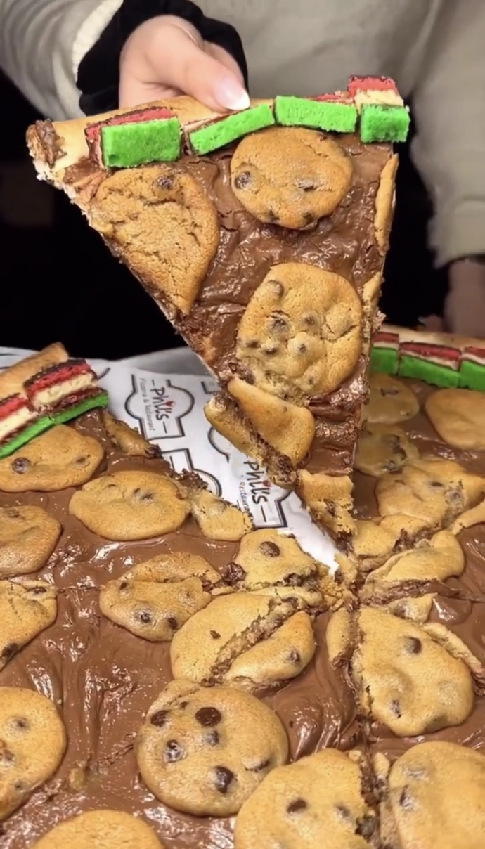 Would you eat chocolate pizza cookie cake?