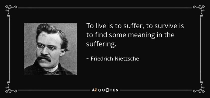To live = to suffer. Agree or disagree?