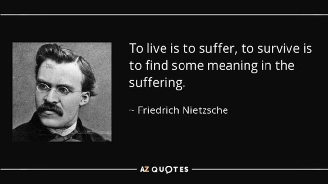 To live = to suffer. Agree or disagree?