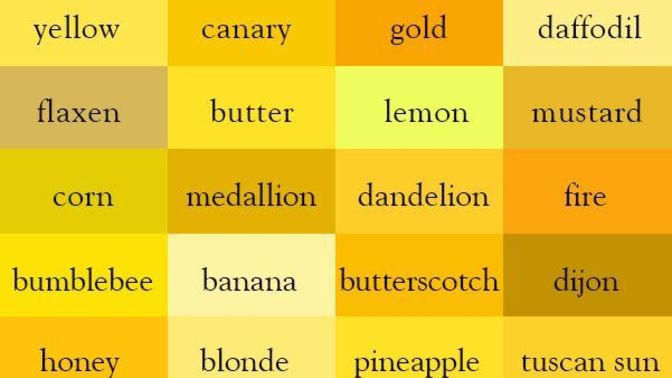 What s your favorite shade of YELLOW?