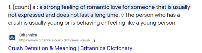 Why can't we see the flaws in a crush?