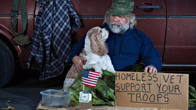 Should homeless American vets be sleeping on the sidewalk, while illegal aliens get to stay for free in expensive hotel rooms?