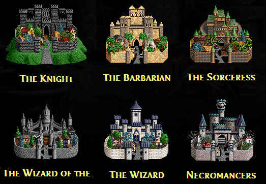 Bottom left is the Warlock castle