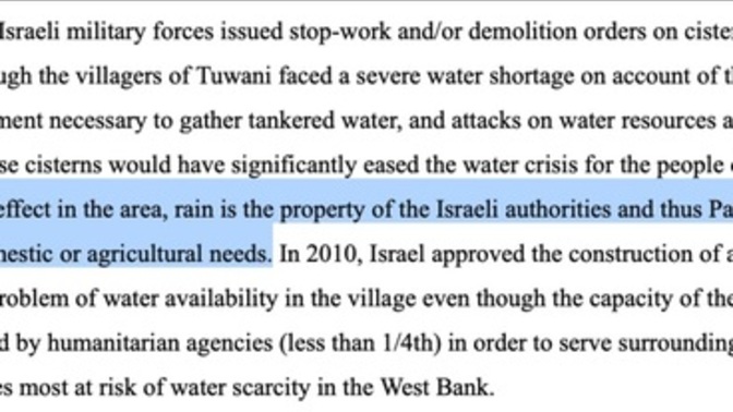 How can you claim rain water when rain water is for no one to claim?