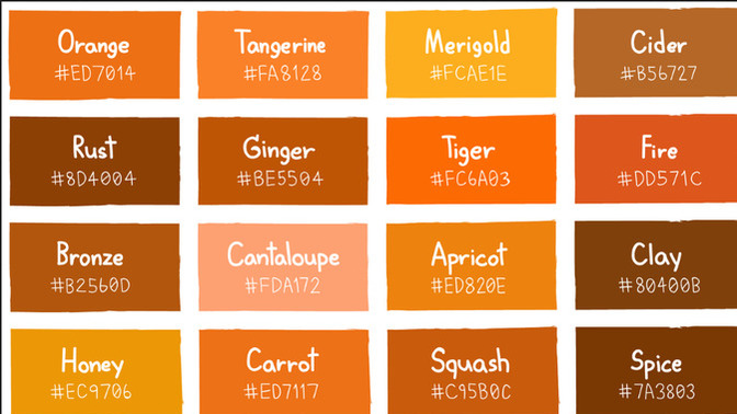 What is your favorite shade of ORANGE?