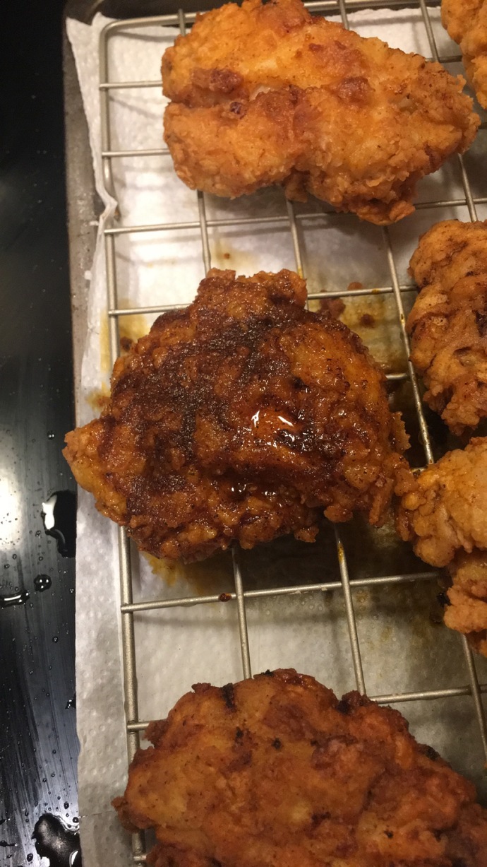 Basted with Nashville Hot Chicken sauce