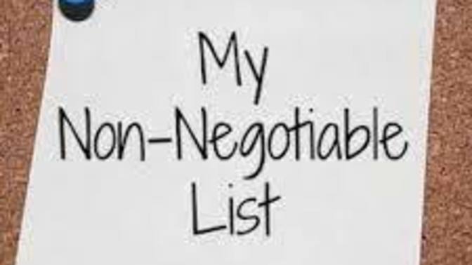 What are your top “non-negotiables” in a serious relationship?