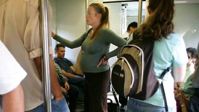 Would you give up your seat for a woman who is pregnant on public transport?