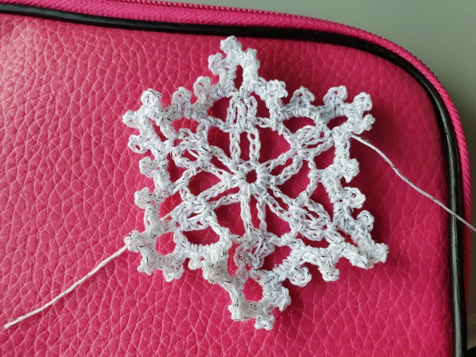 crocheted snowflake :)