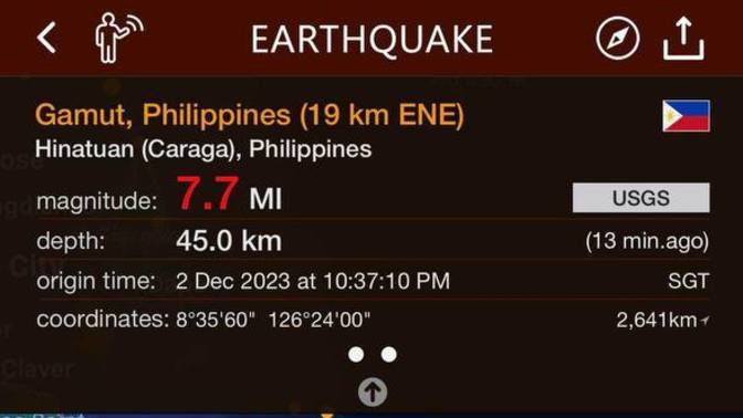 Magnitude 7.6 earthquake strikes Mindanao, Philippin. What do you think?