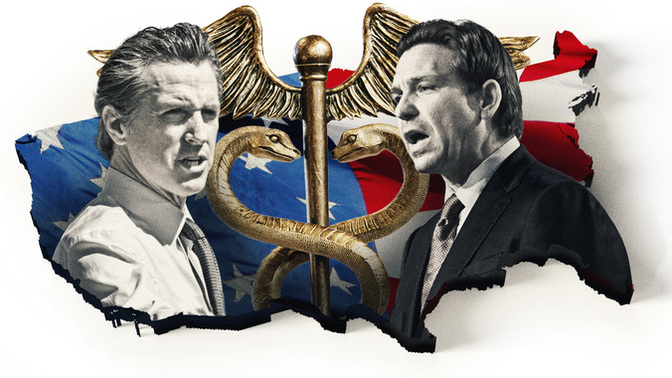 What did you guys think of the friendly between Ron DeSantis and Gavin Newsom?