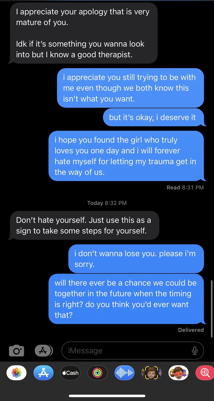 Is he saying goodbye to me?