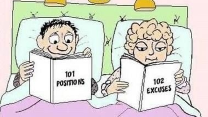 Why is she making excuses to not have sex?