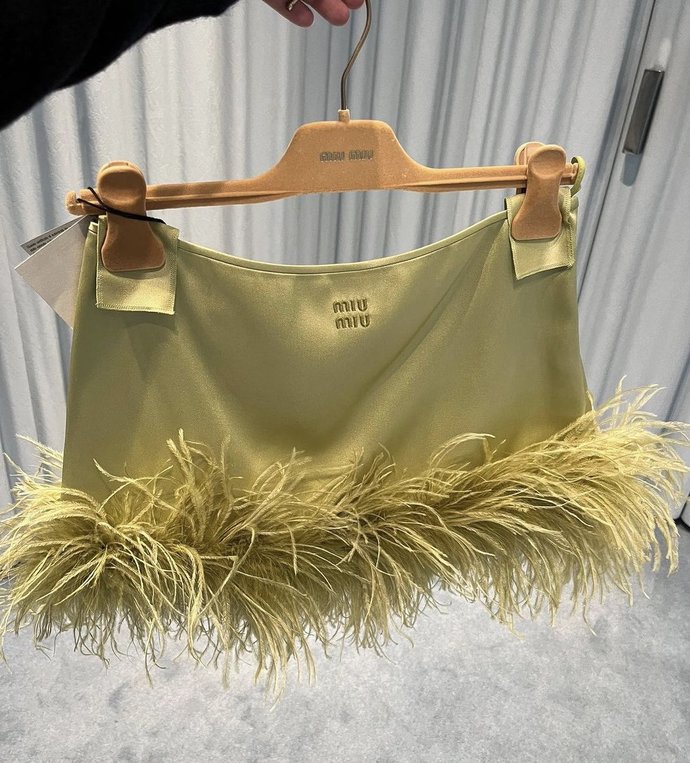 Miu Miu feather mini skirt?