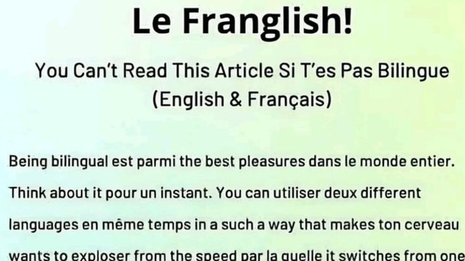 Can you speak more than one language?